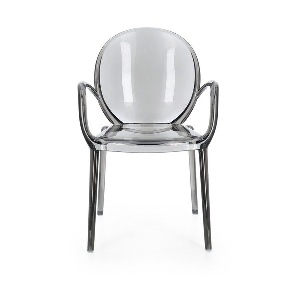 Sedia da esterno grigia in plastica Camilla – Bizzotto-image-2