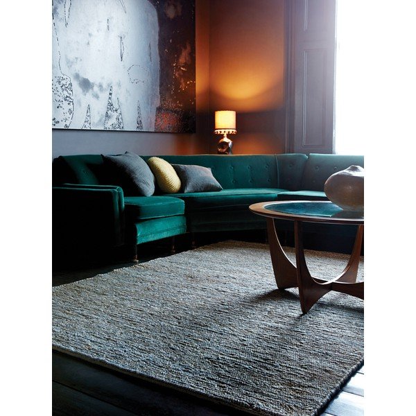 Tappeto grigio chiaro in iuta tessuto a mano 160x230 cm Soumak – Asiatic Carpets-image-1