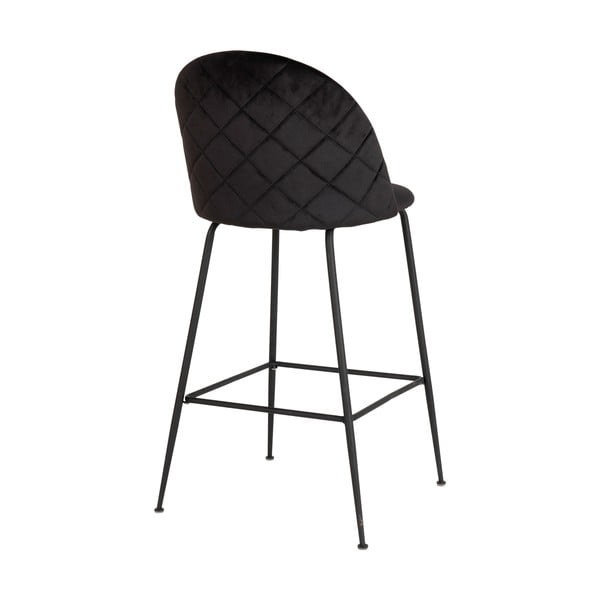 Sgabelli da bar in velluto nero in set di 2 108 cm Lausanne - House Nordic-image-3