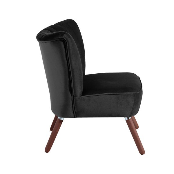 Poltrona nera Alessandro Velour - Max Winzer-image-1