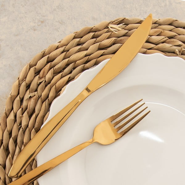 Posate dorate in acciaio inox 24 pz Gold – Orion-image-3