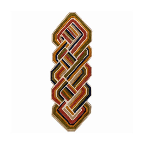 Passatoia in lana tessuta a mano 80x300 cm Lattice Shaped  – Flair Rugs