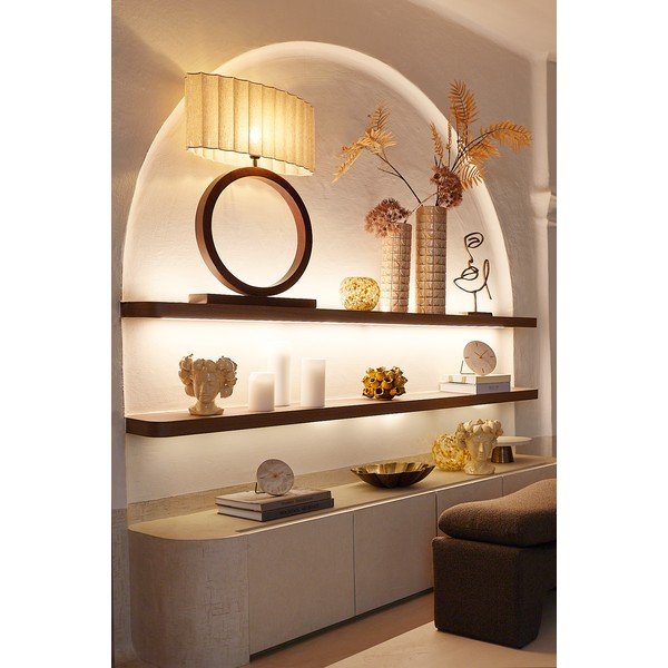 Vaso in vetro beige Louka - Light & Living-image-1