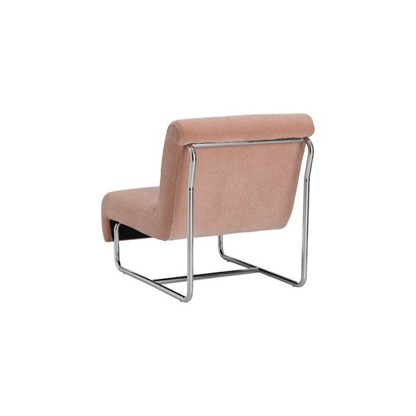 Poltrona rosa polveroso con rivestimento in ciniglia Kallina – Ellos Home-image-4