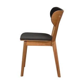 Sedia da pranzo in rovere marrone con seduta grigio scuro Cato - Rowico