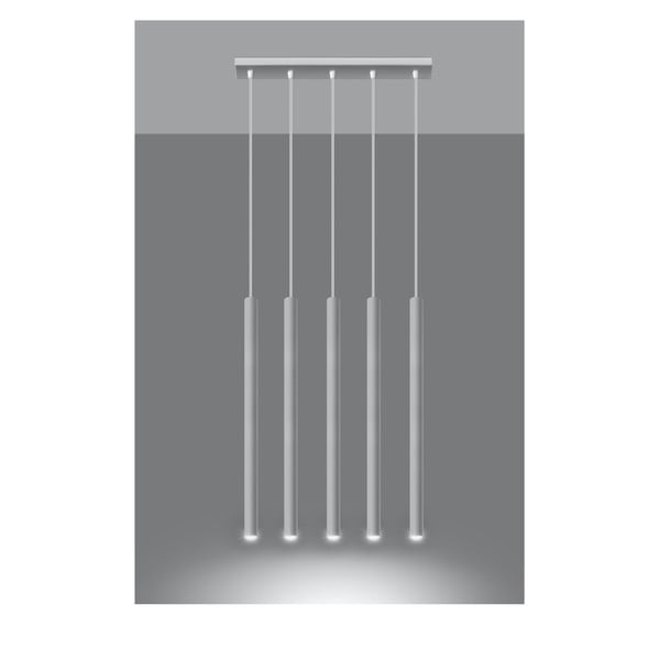 Lampada a sospensione bianca, lunghezza 45 cm Fideus - Sollux-image-1