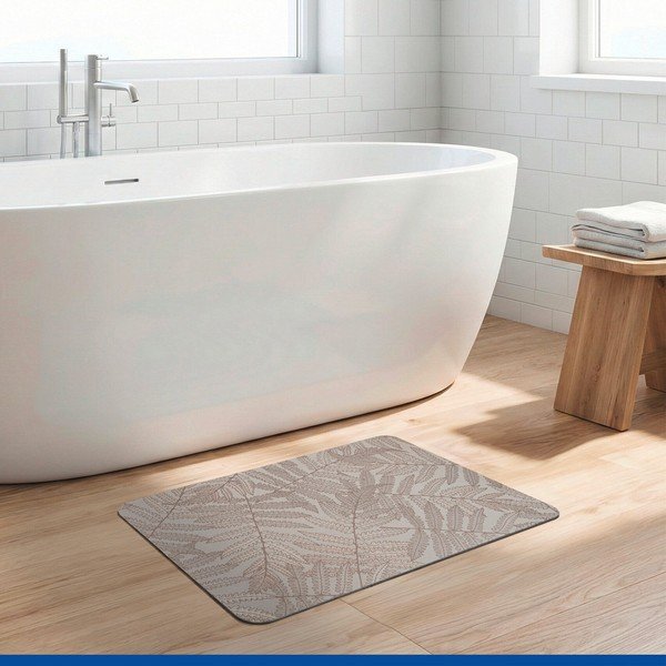Tappetino per il bagno marrone chiaro in diatomite 39x60 cm Dafni – Wenko-image-2