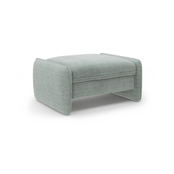 Poggiapiedi blu con rivestimento in ciniglia Georgia – Micadoni 