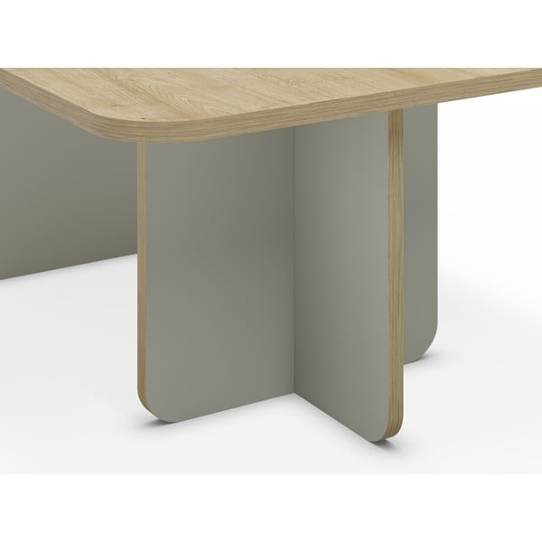 Tavolino da salotto in verde chiaro/di colore naturale con piano effetto rovere 56x100 cm Hillary – Marckeric-image-4