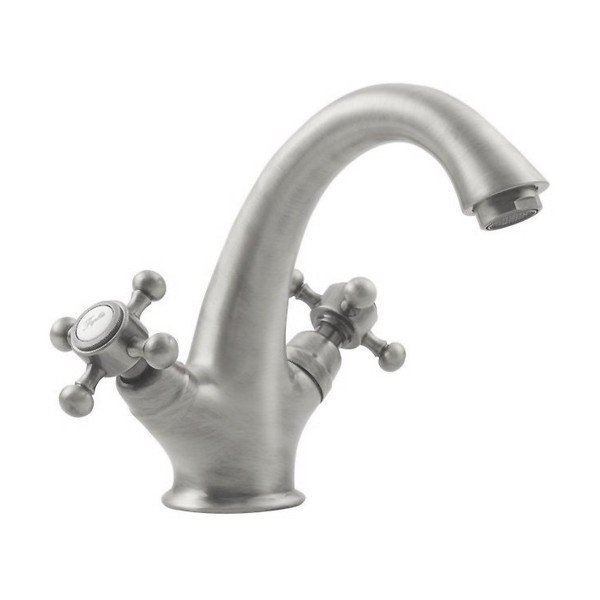 Rubinetto per lavandino in argento opaco verticale Antea – Sapho-image-1