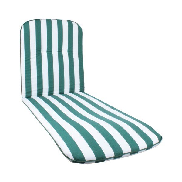 Cuscino bianco-verde per lettino da giardino 60x192 cm Cardiff - Sun Garden-image-1