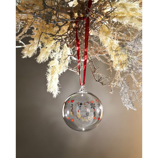 Pallina di Natale in vetro soffiata a mano ø 6,5 cm Ann-Sofi Romme Annual Christmas Bauble – Holmegaard-image-1