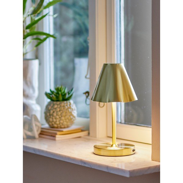 Lampada da tavolo LED color ottone con paralume in metallo (altezza totale 28 cm) Lianna – Bloomingville-image-2