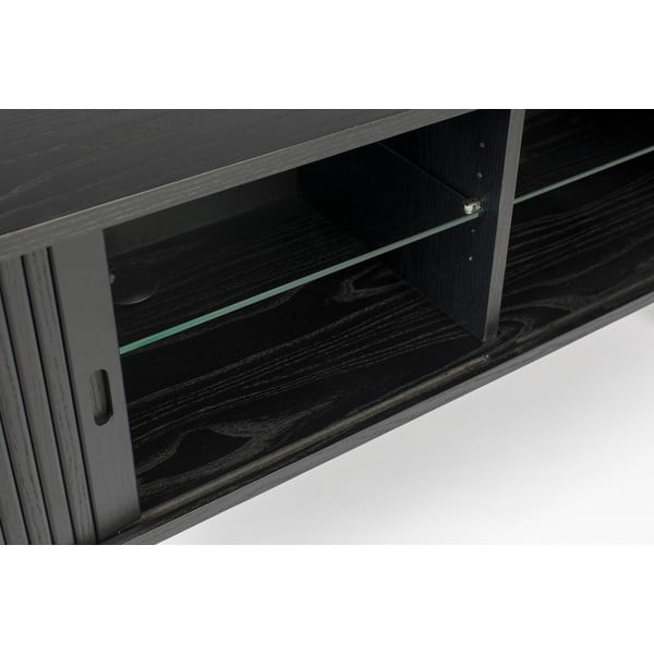 Cassettiera nera con ante scorrevoli Barbier - Zuiver-image-4