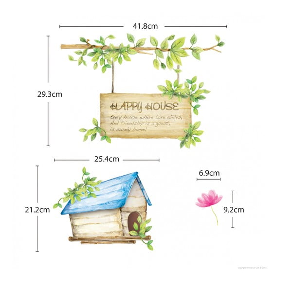 Set di adesivi murali Happy House, 42x30 cm - Ambiance-image-4