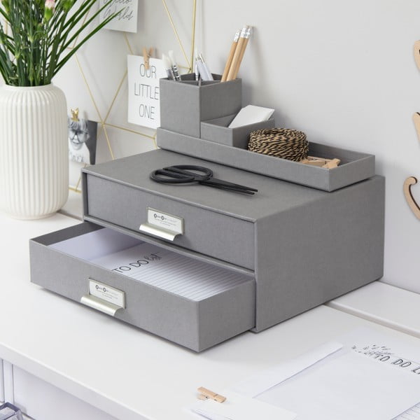 Cassetto portadocumenti grigio a 2 livelli , 33 x 22,5 cm Birger - Bigso Box of Sweden-image-1