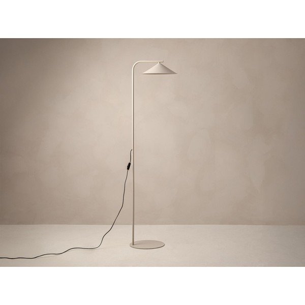 Lampada da terra color crema in metallo (altezza totale 160 cm) Nocte – Micadoni -image-3