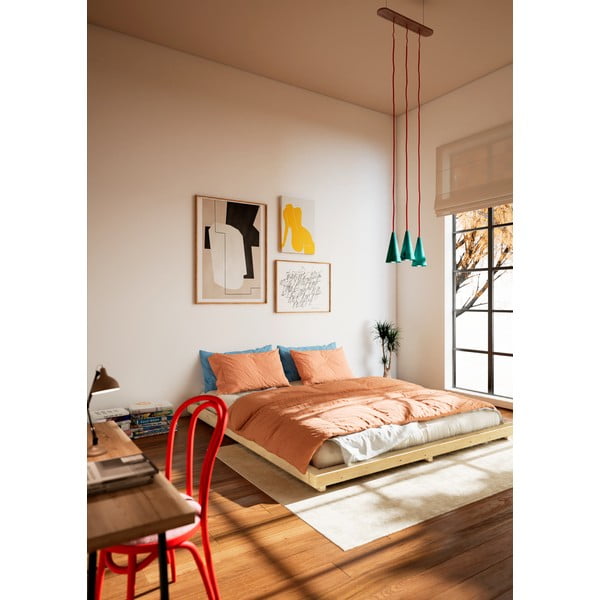 Letto matrimoniale in legno di pino con griglia 160x200 cm Dock - Karup Design-image-1