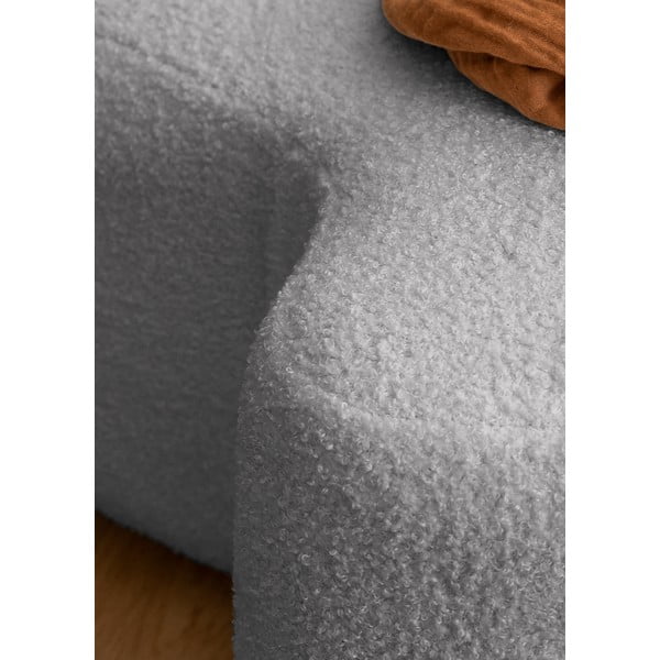 Sgabello in tessuto bouclé grigio Miuf - Miuform-image-4