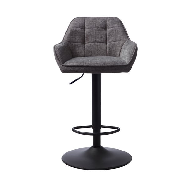 Sgabello da bar grigio scuro con altezza regolabile Nolan - Unique Furniture-image-1