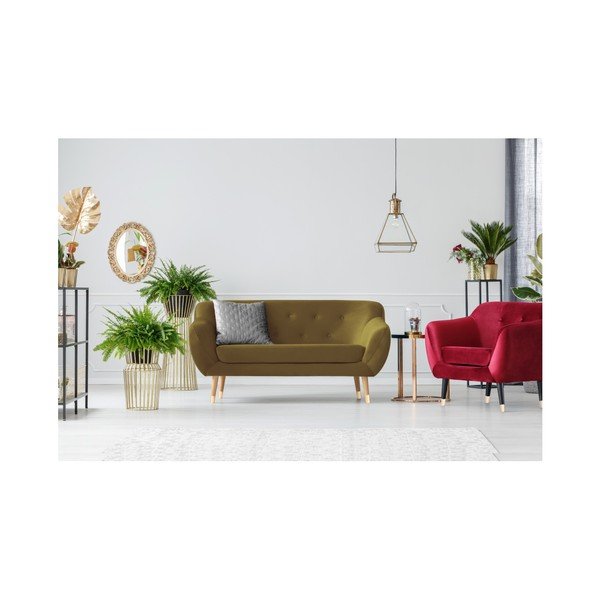 Divano a due posti in oro Amelie - Mazzini Sofas-image-3