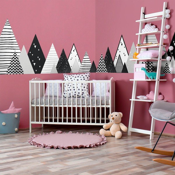 Adesivo murale per bambini Scandinavian Giant Mountains Chica, 180 x 45 cm - Ambiance-image-3