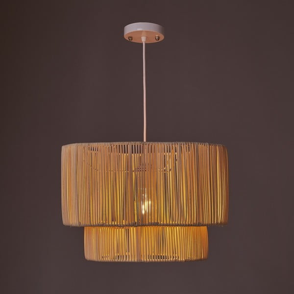 Lampada da soffitto in colore naturale con paralume in rattan ø 38 cm Natural Way - Casa Selección-image-1