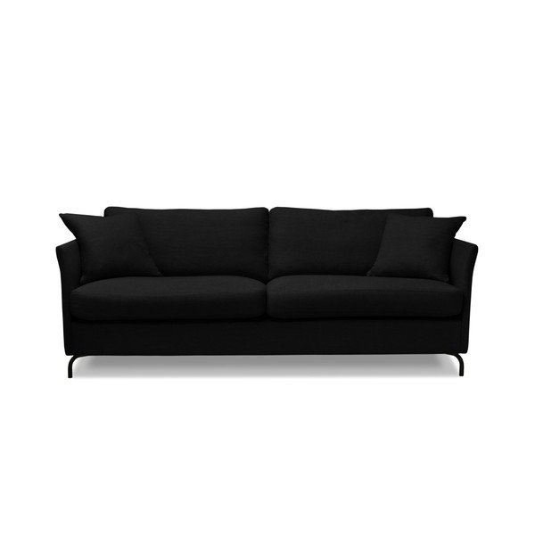 Černá trojmístná pohovka Windsor  & Co. Sofas Saturne