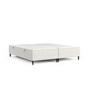 Letto matrimoniale imbottito crema con contenitore 180x200 cm Tate - Maison de Rêve