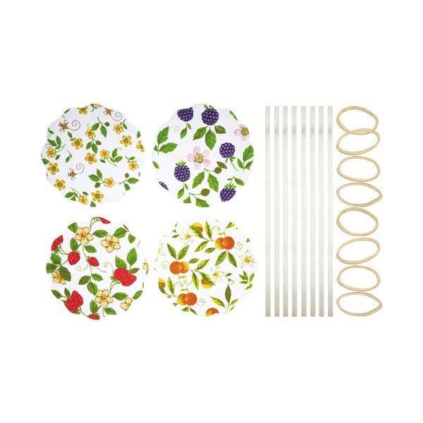 Sada 8 textilních ozdob na zavařovačky Kitchen Craft Fruit