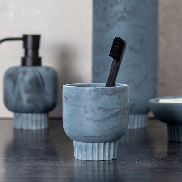 Portaspazzolini blu in pietra Attitude - Mette Ditmer Denmark-image-1