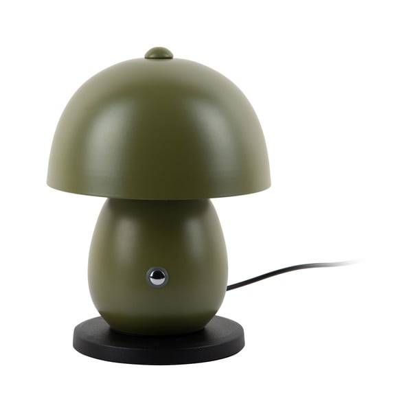 Lampada da tavolo LED verde scuro con paralume in metallo (altezza totale 18 cm) Mono LED – Leitmotiv