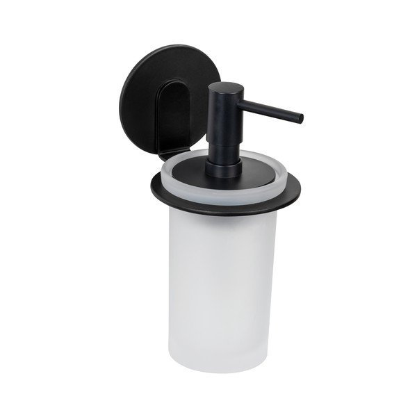 Dispenser di sapone in vetro nero opaco autoportante 150 ml Bivio - Wenko-image-4