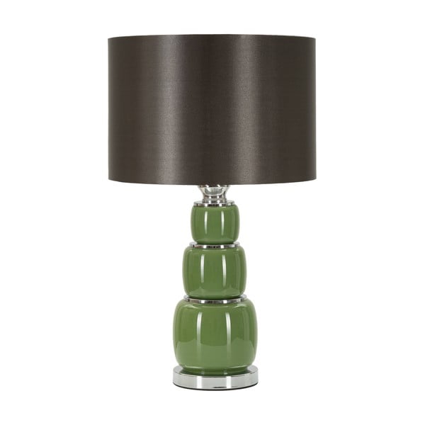 Lampada da tavolo grigio-verde con paralume in tessuto (altezza 57 cm) Eva - Mauro Ferretti