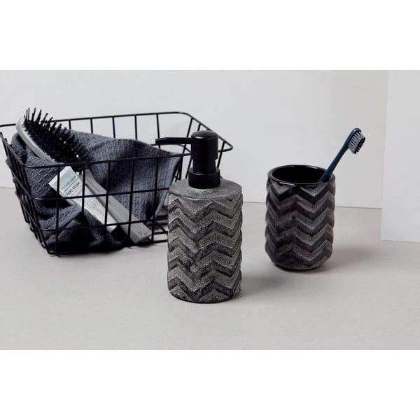 Distributore di sapone in ceramica grigia dipinta a mano, 360 ml Mantua - Wenko-image-4