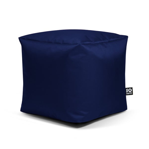 Pouf per bambini blu scuro Cube M – So Soft?