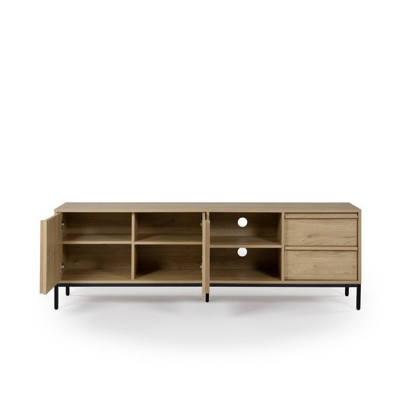 Mobile TV di colore naturale con effetto rovere 180x59x40 cm Luc – Marckeric-image-3
