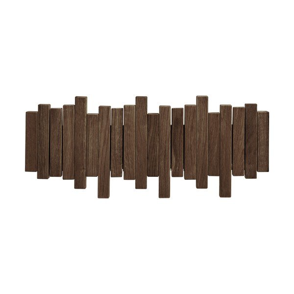 Attaccapanni da parete marrone scuro in rovere massiccio 40 cm Caltra – House Nordic-image-4