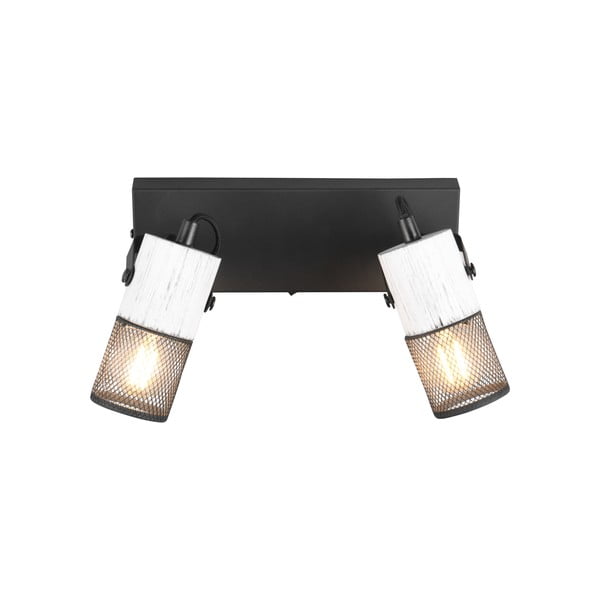 Lampada da parete bianca e nera ø 9 cm Tosh - Trio-image-2