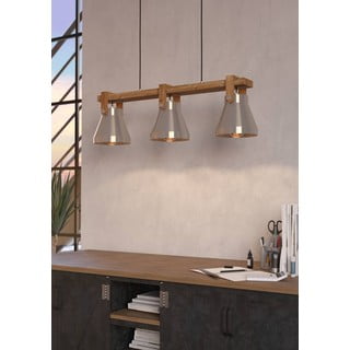 Lampadario argentato/di colore naturale con paralume in metallo CAWTON – EGLO