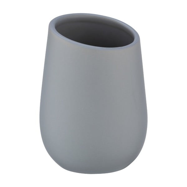 Tazza in ceramica grigia per spazzolini da denti Badi - Wenko-image-2