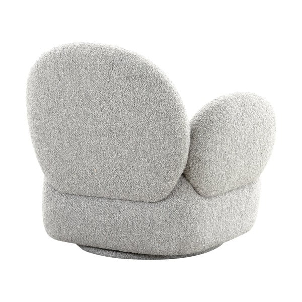 Poltrona grigio chiaro in tessuto bouclé Messina - House Nordic-image-1