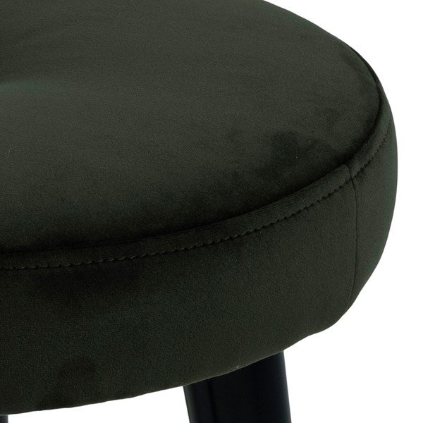 Sgabello in velluto nero Frisco - Actona-image-3