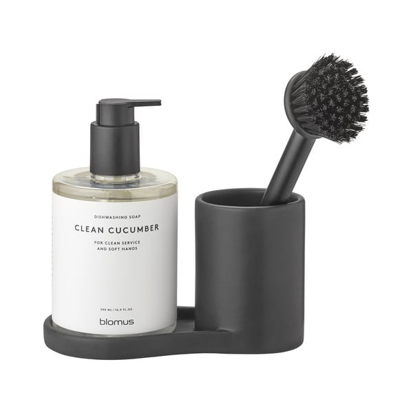 Supporto per detersivo nero in gres Piro – Blomus-image-3