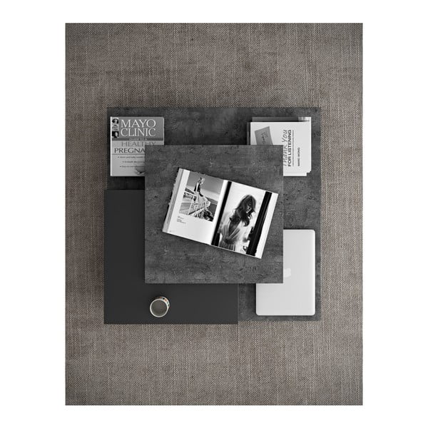 Tavolino nero e grigio in pietra 90x90 cm Slate - TemaHome-image-3