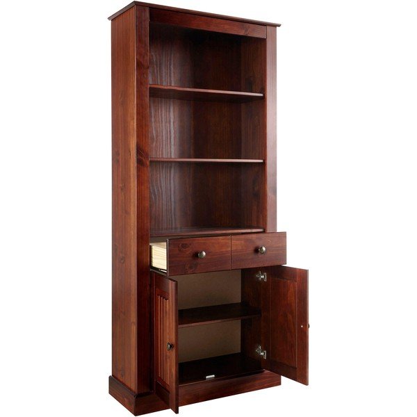 Libreria in legno di pino marrone 181x31 cm Mille - Støraa-image-2