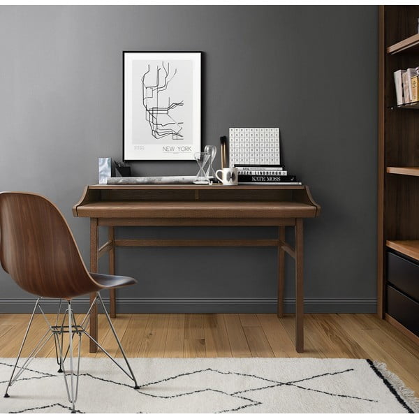 Tavolo da lavoro con piano estraibile , larghezza 115 cm Carteret - Woodman-image-1