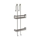 Mensola nera sospesa a due livelli per il bagno Origin - Metaltex