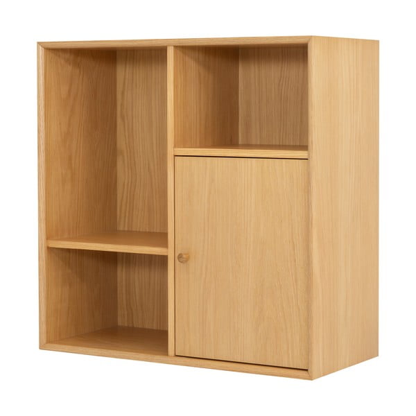 Scaffale modulare in rovere decorato in colore naturale 70x70 cm Z - Tenzo-image-1