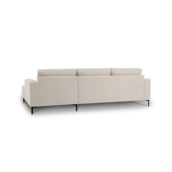 Divano angolare beige (con penisola a destra/con chaise lounge) con rivestimento in ciniglia Fabian – Scandic-image-3